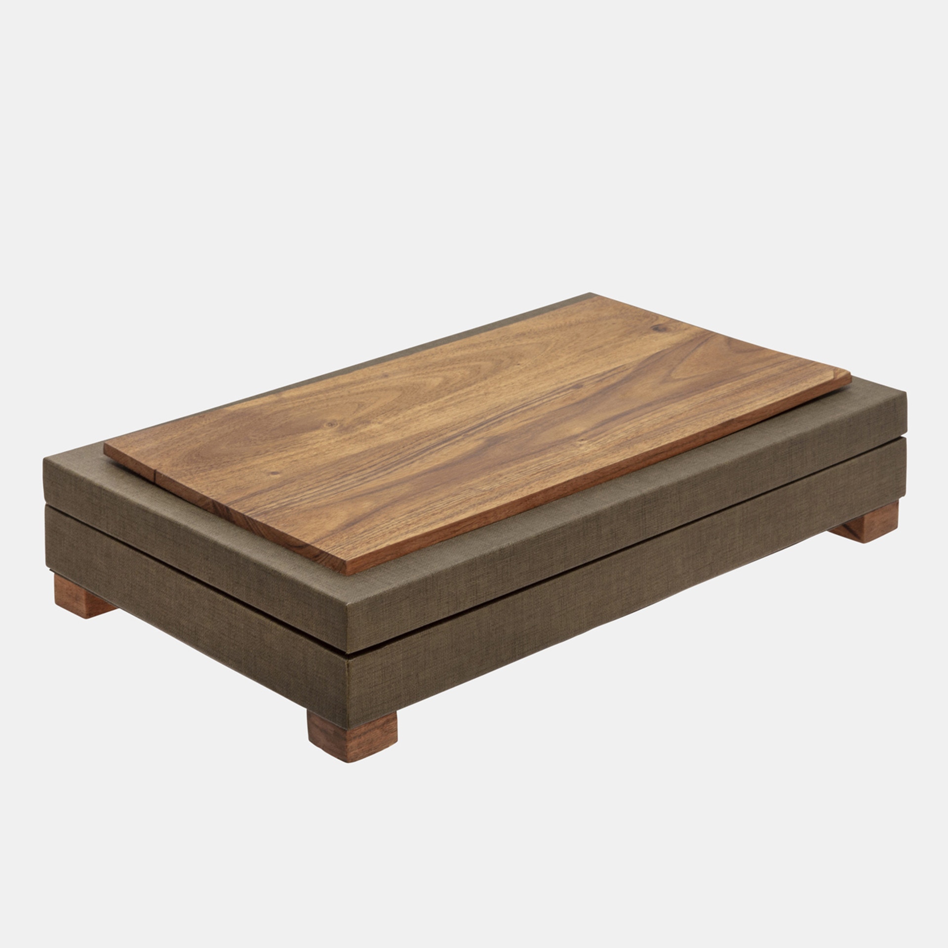  Wood & Faux Leather Box 