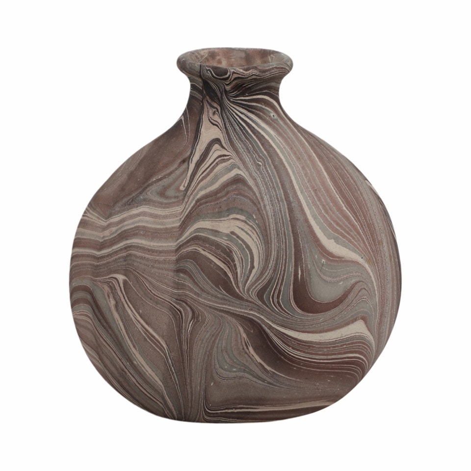  14 CARRANA MEDIUM BROWN ECOMIX VASE 