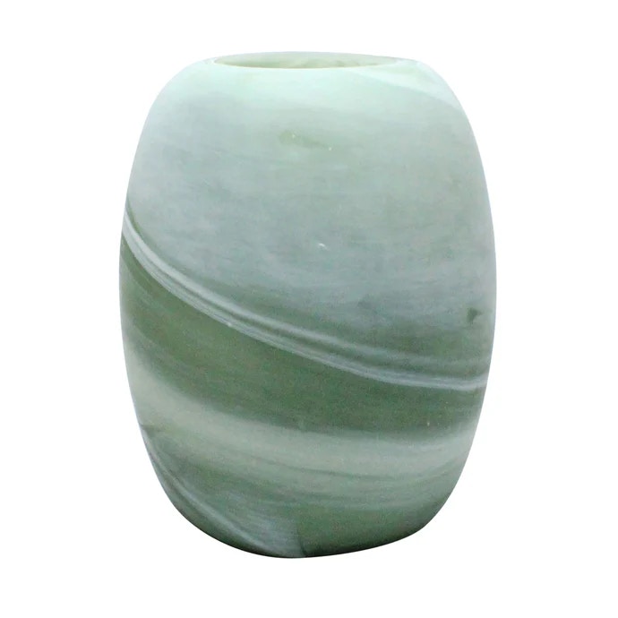  12 Garbo Medium Green Glass Vase 