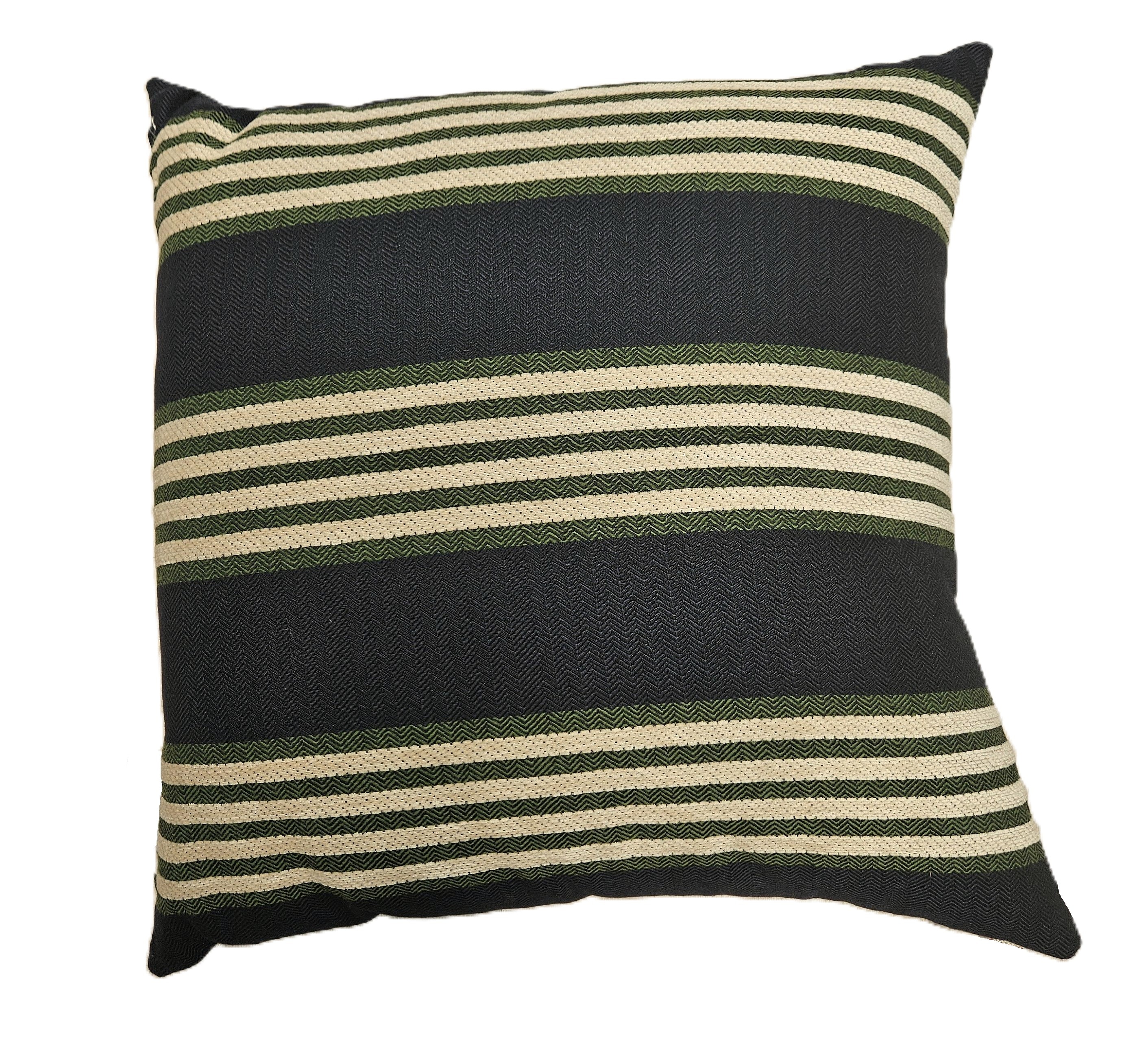  Bradford Stripe Navy and Forest 22x22 Pillow 