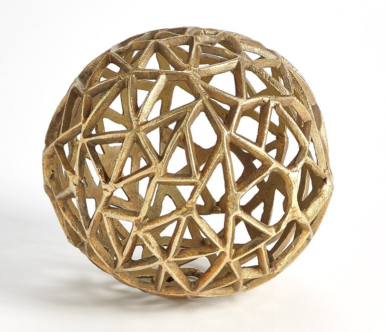  Jali Ball-Antique Brass Large 