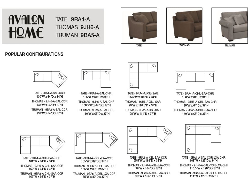Thomas 3 Piece Sectional As Shown