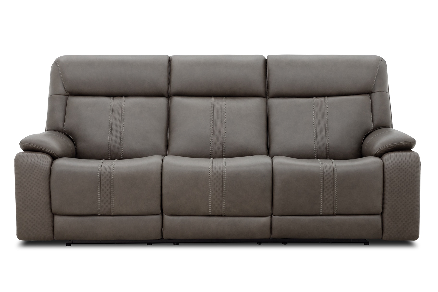  Innovate Sofa w/ DDT w/ Layflat Recliner Home Theater & Middle Speaker & Air Massage & 3 Zone Heating & Zero Gravity - Lontra Grey Leather 