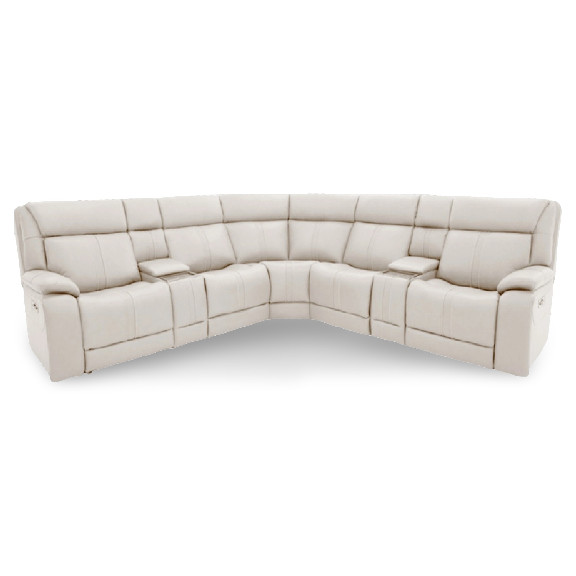  7PC Innovate sectional Leather Kona Snow 
