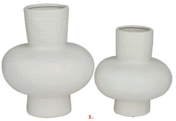  White Gourd Vase Set 2 