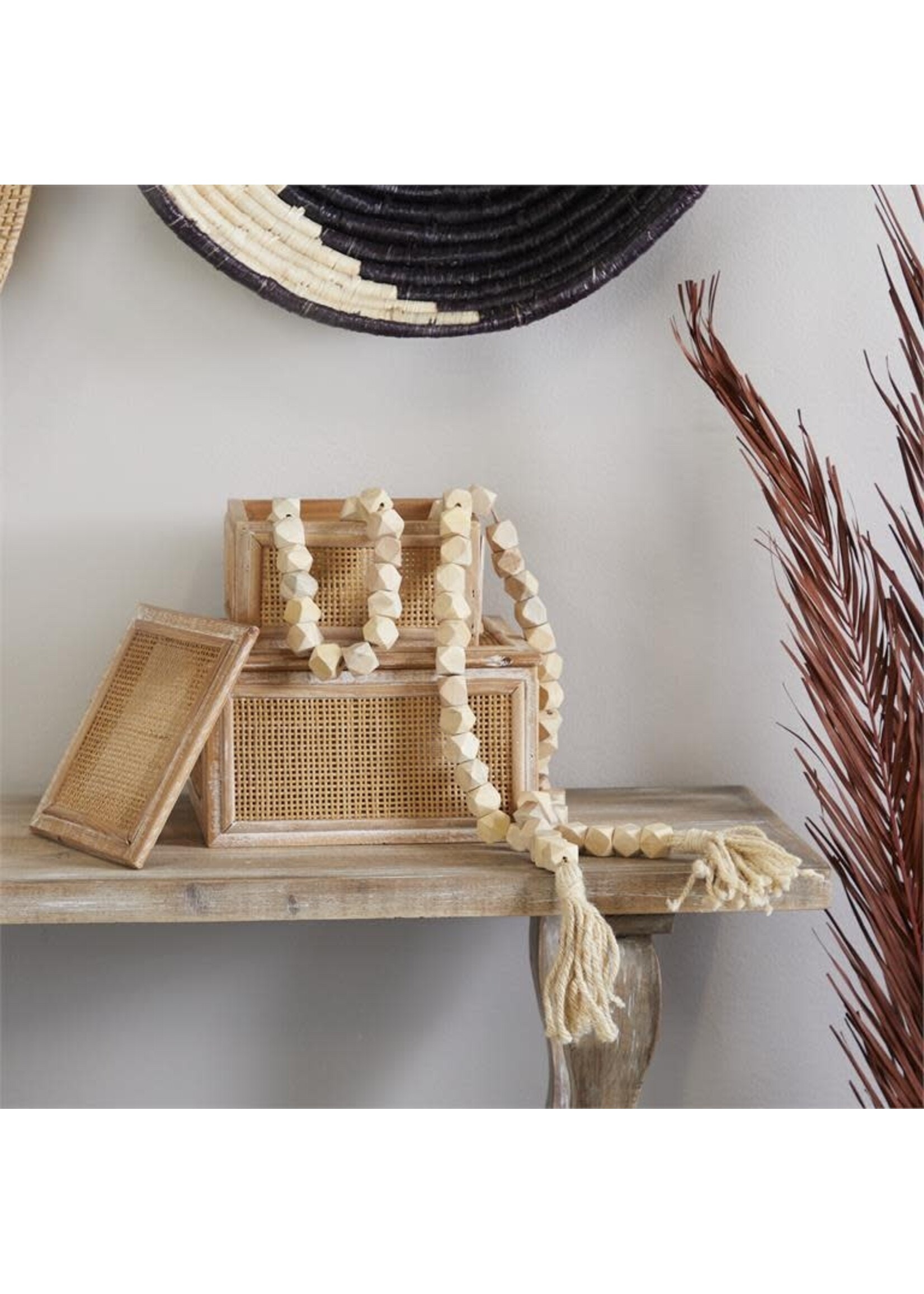  Wood Bead Garland Nat 