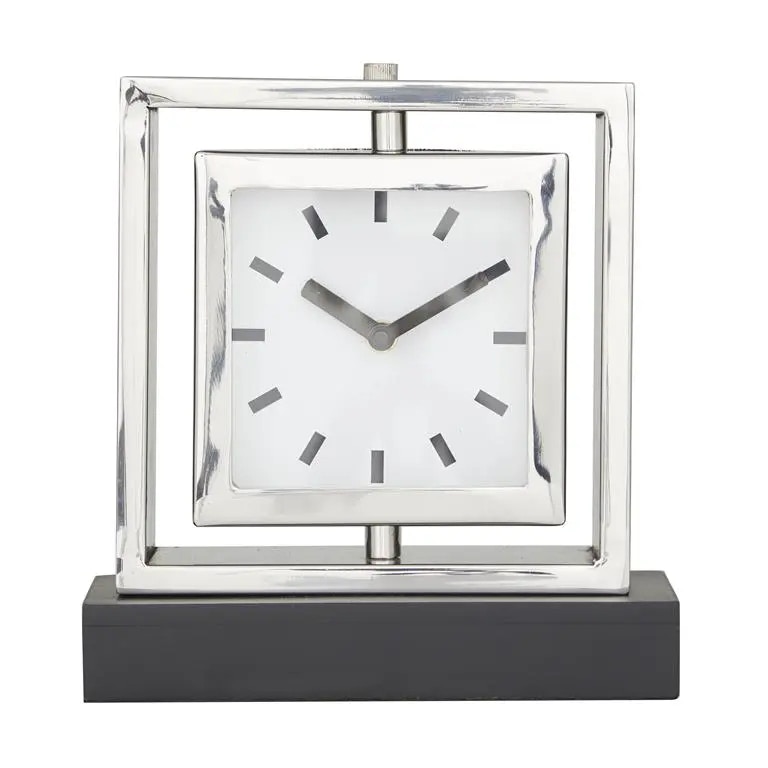  Alum Wd Table Clock 