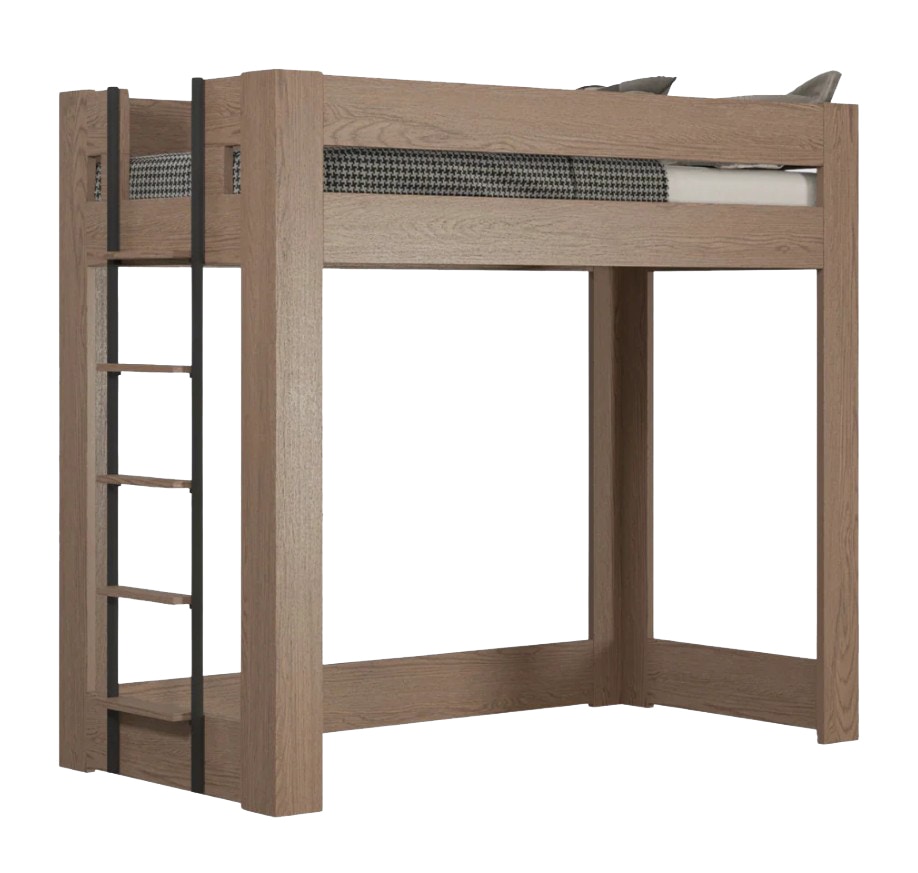  Urban Loft XL Twin Canopy Bed in Modern Latte 