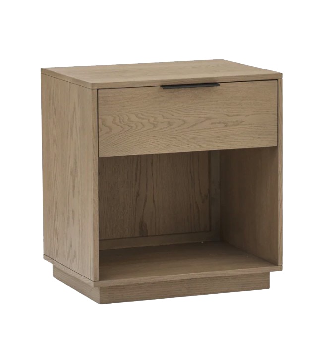  Urban Loft 1 Drawer Nightstand in Modern Latte (With Soft-Close) 