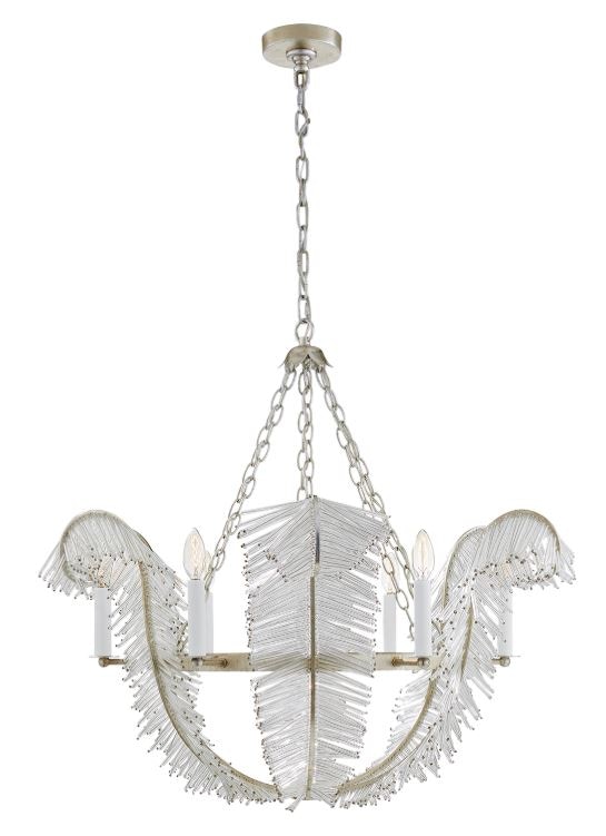 Calais 34 Chandelier in Burnished Silver Leaf