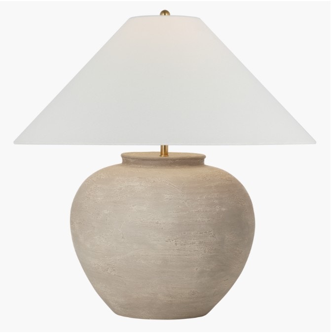  Casey Medium Table Lamp in Silt Grey Ceramic with Linen Shade 