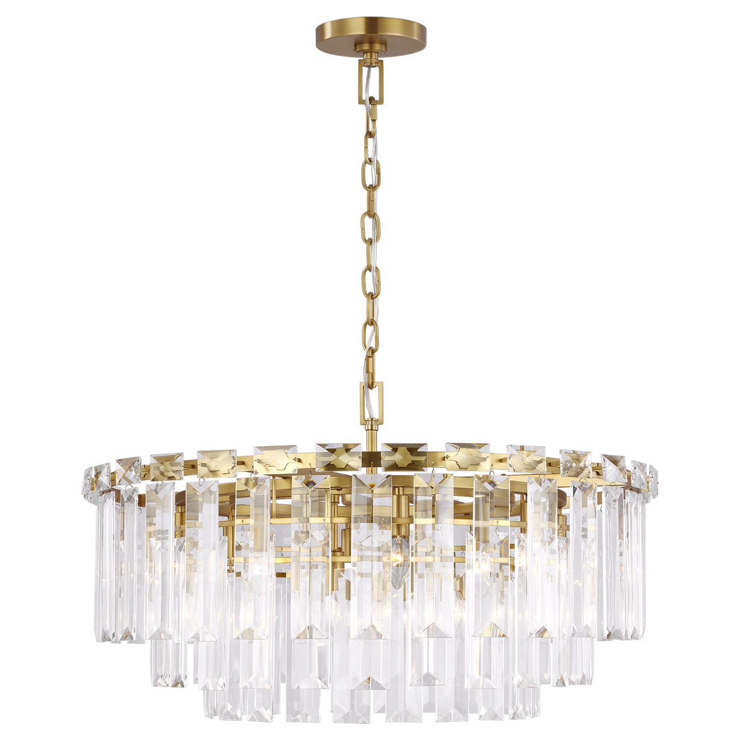 Arden Large Chandelier - Burnished Brass