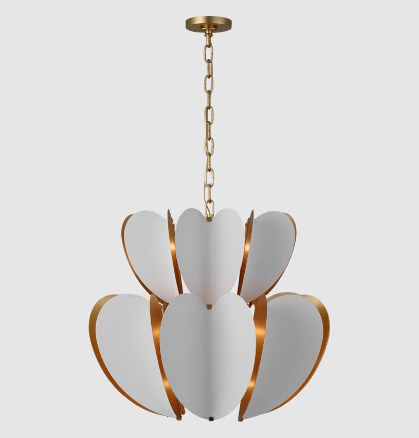  Danes Two Tier Chandelier in Matte White and Gild 