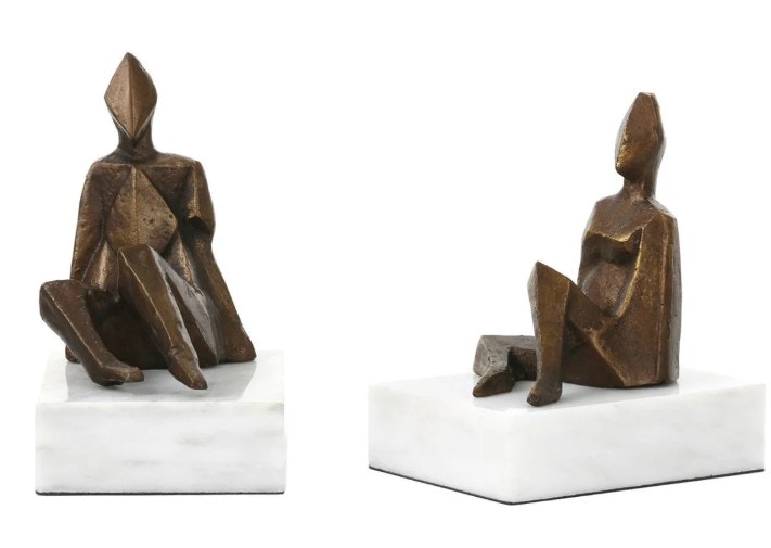  Duet Statue (Pair) Bronze 