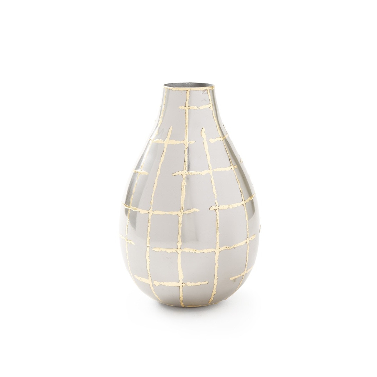  Loom Vase, Silver and Brass 