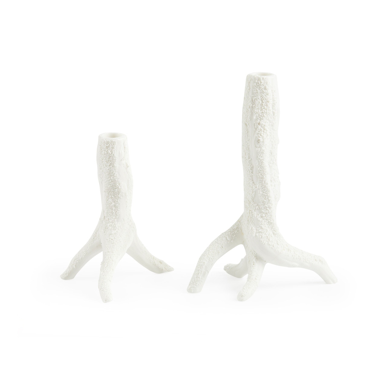  Vinyeron Candlesticks Pair, Blanc de Chine 