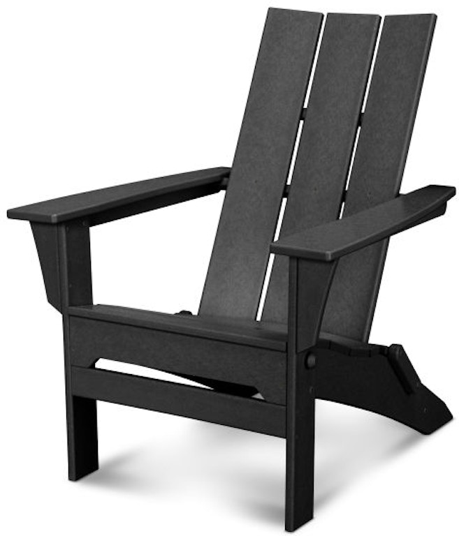 Modern Folding Adirondack Chair - Black