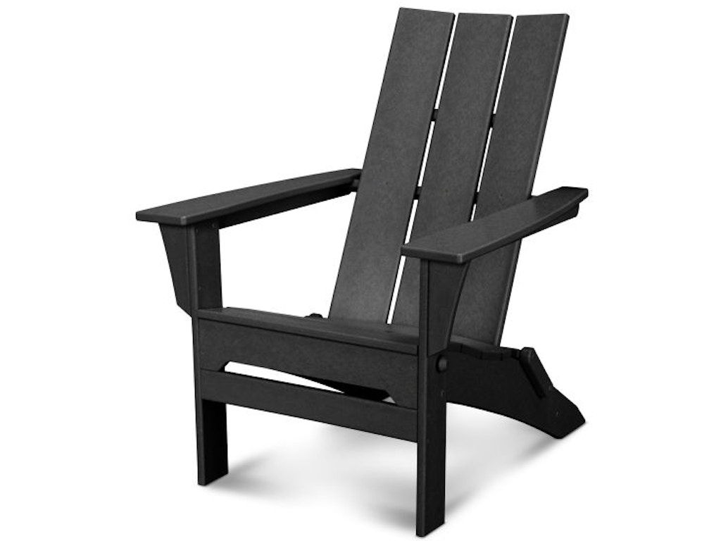 Modern Folding Adirondack Chair - Black Modern Folding Adirondack Chair - Black