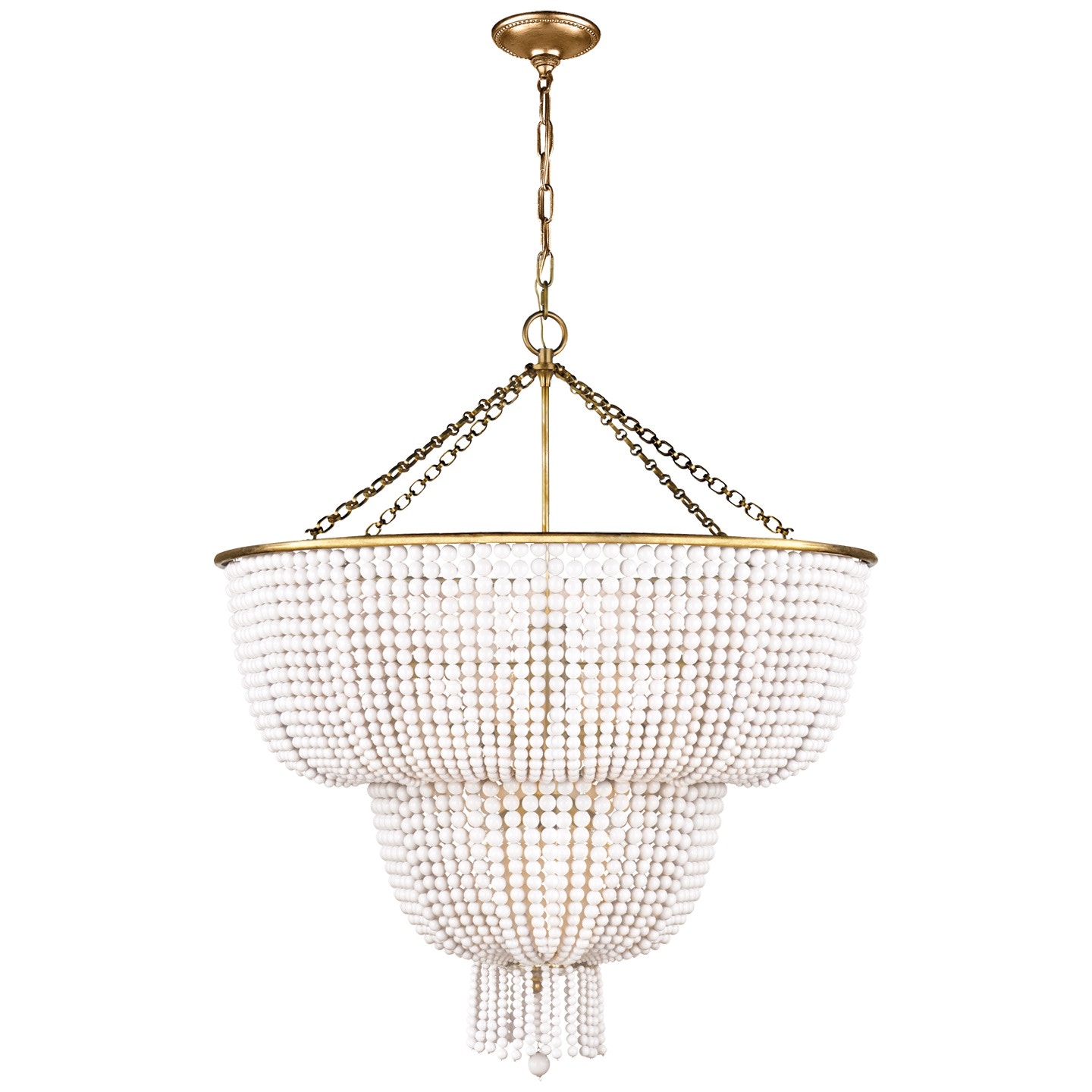 Jacqueline Two tier Chandelier In Hand rubbed Antique Brass With