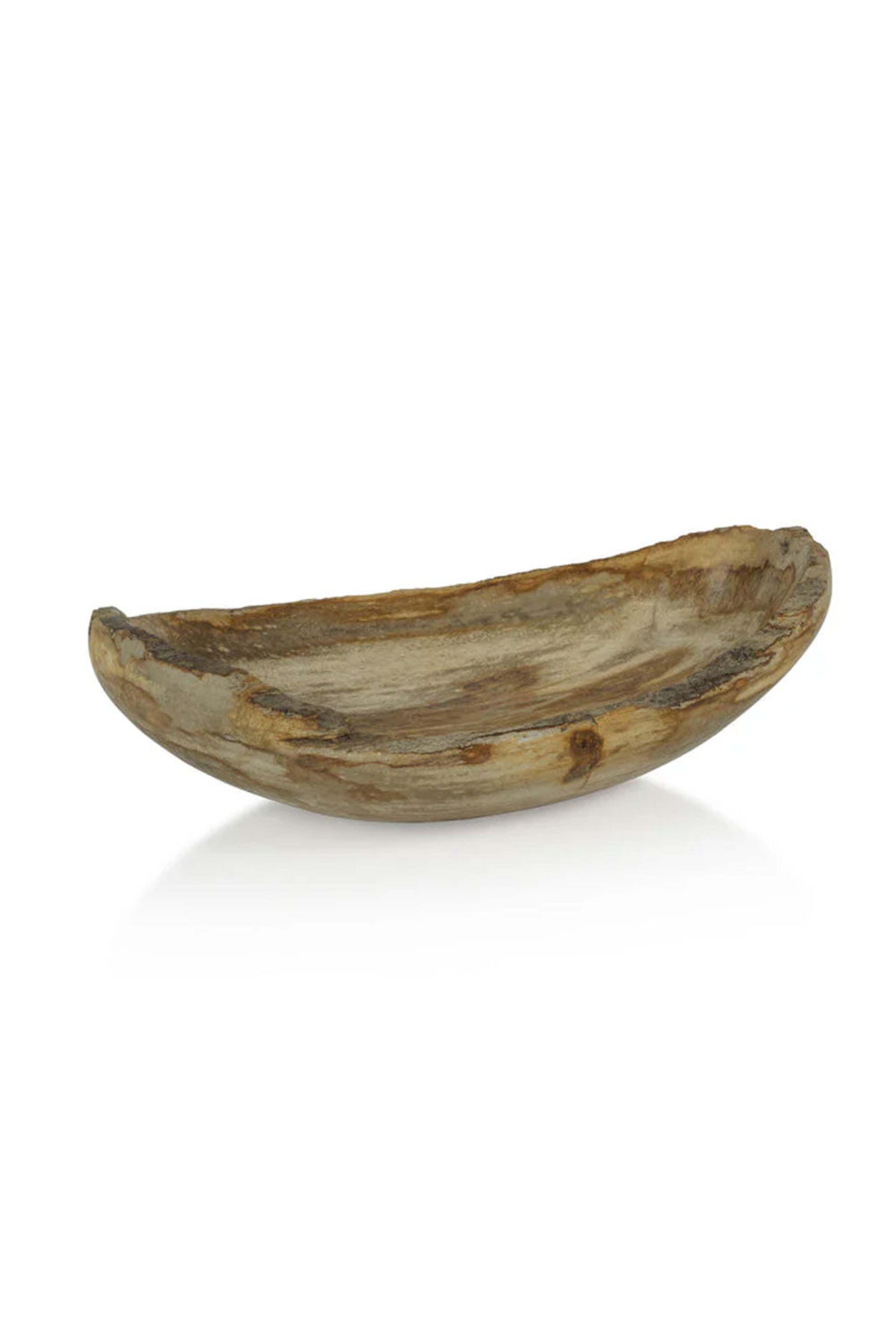  Curio Bay Petrified Wood Oval Bowl 17.75-Min. 2 