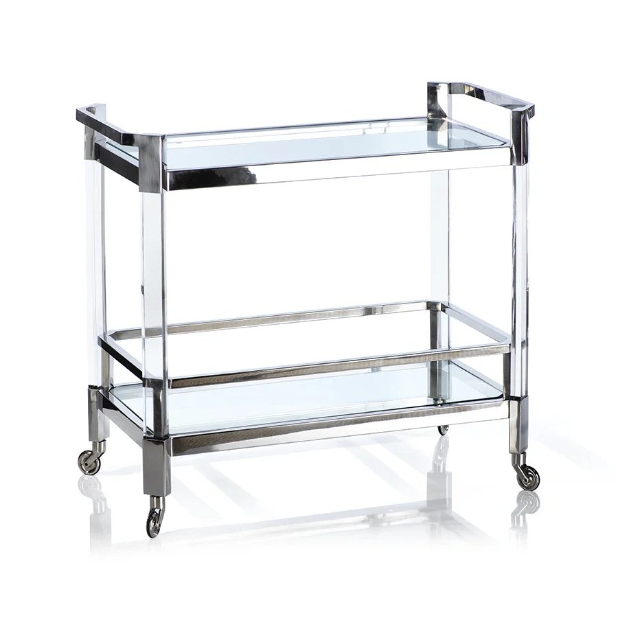  The Langham Bar Cart- Polished Nikel 
