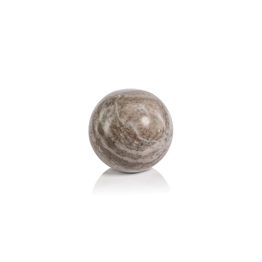  Arabescato Round Marble Ball Bookend 
