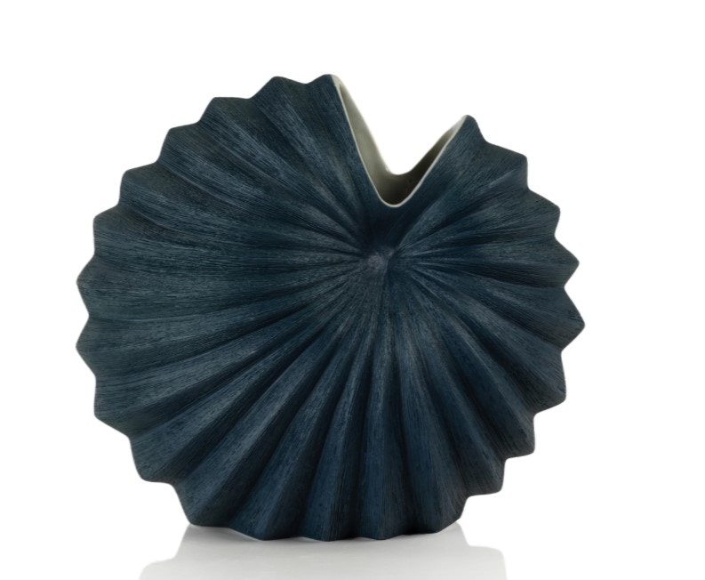  Blue Palm Shell Vase 