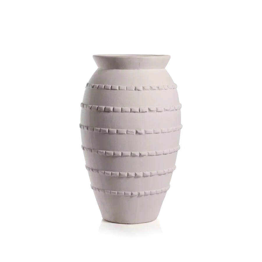  Santorini Natural White Vase Small 