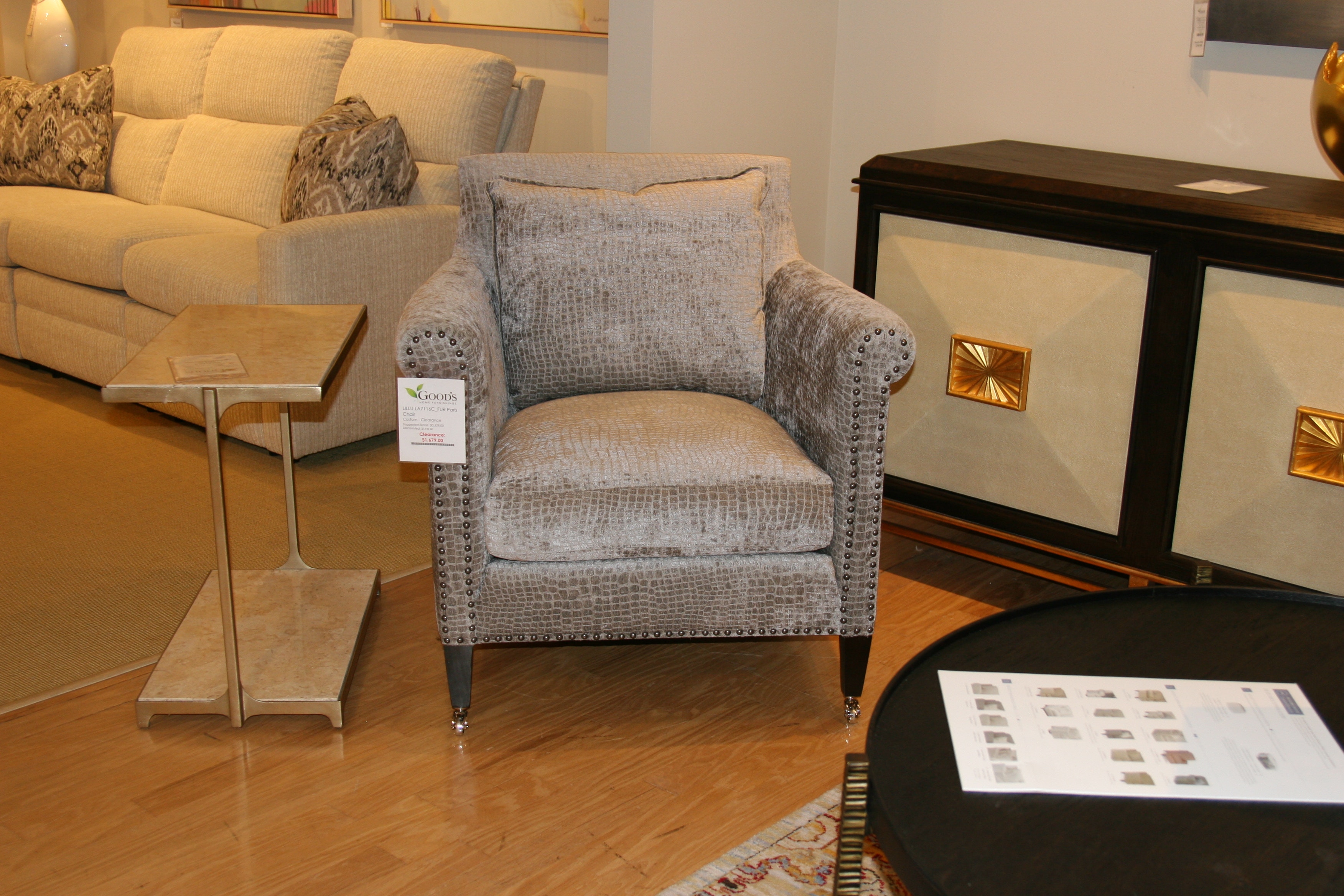 Lillian August for Hickory White Paris Chair LA7116C-FUR-Clearance