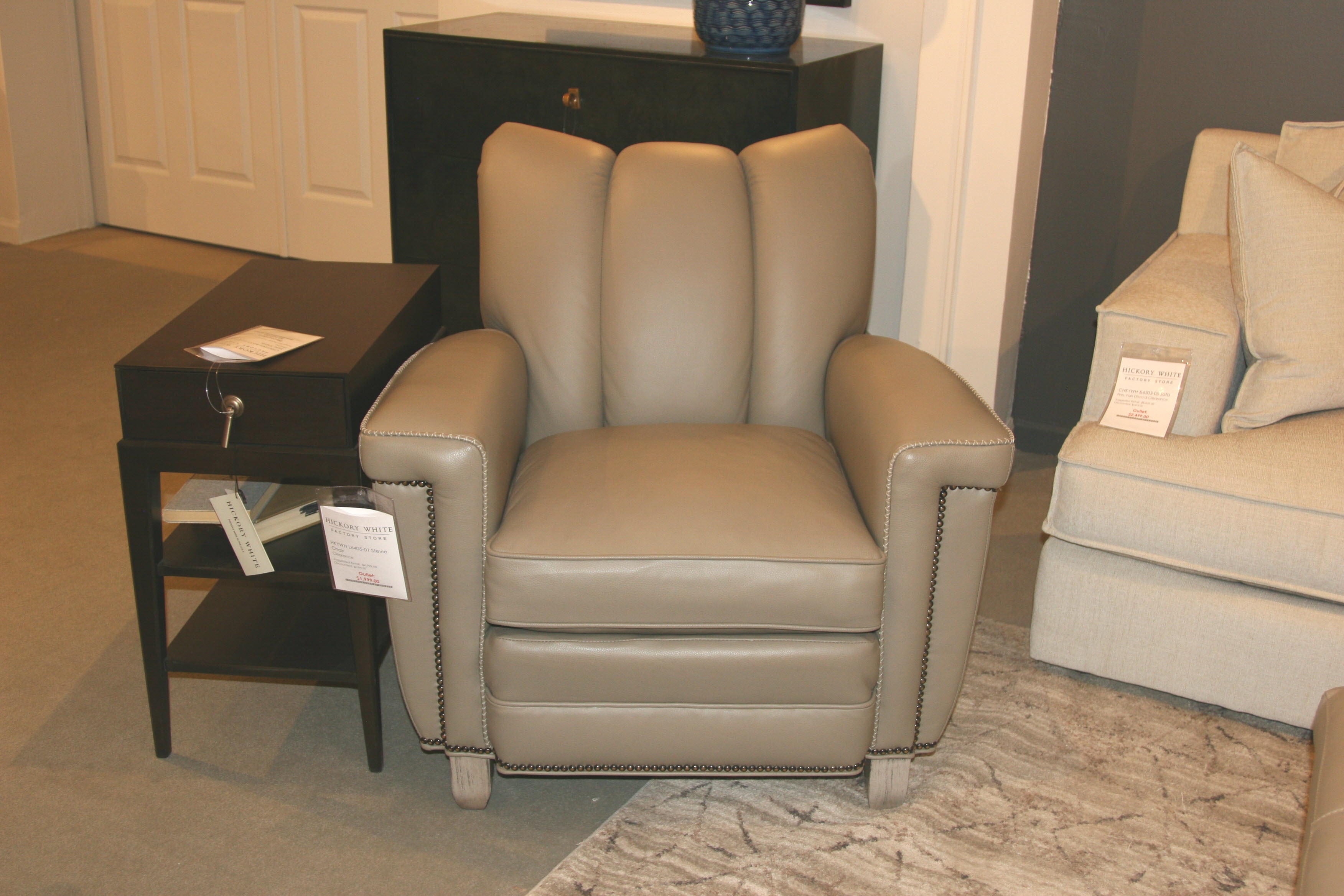 Hickory White Stevie Leather Chair L6405-01-Outlet