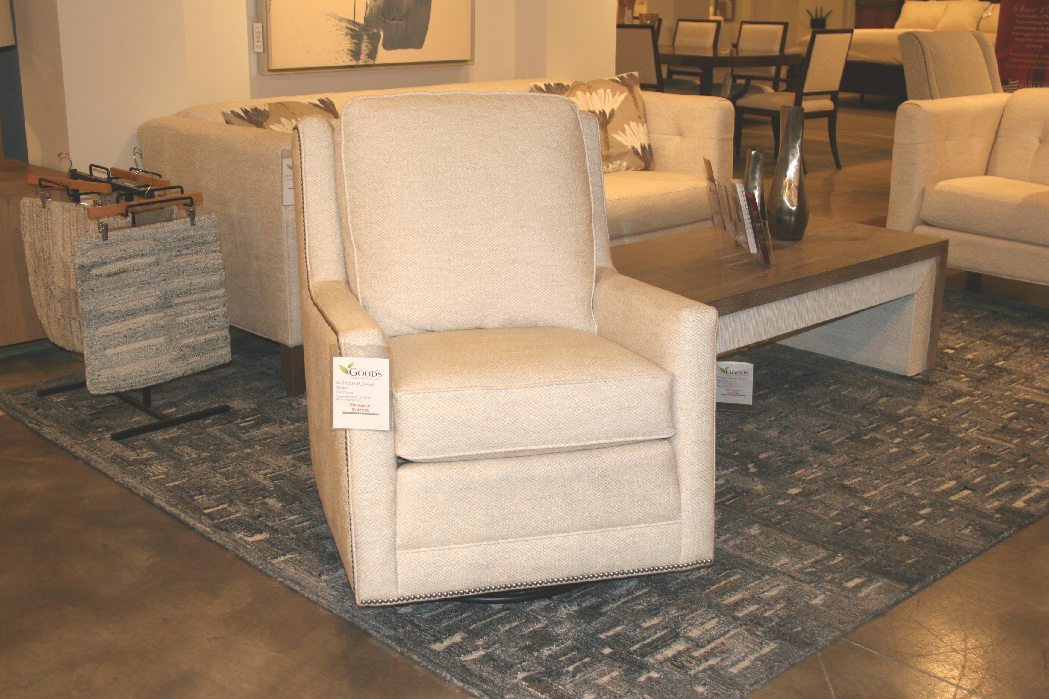 Smith Brothers Swivel Glider Chair 500-58-Clearance-A