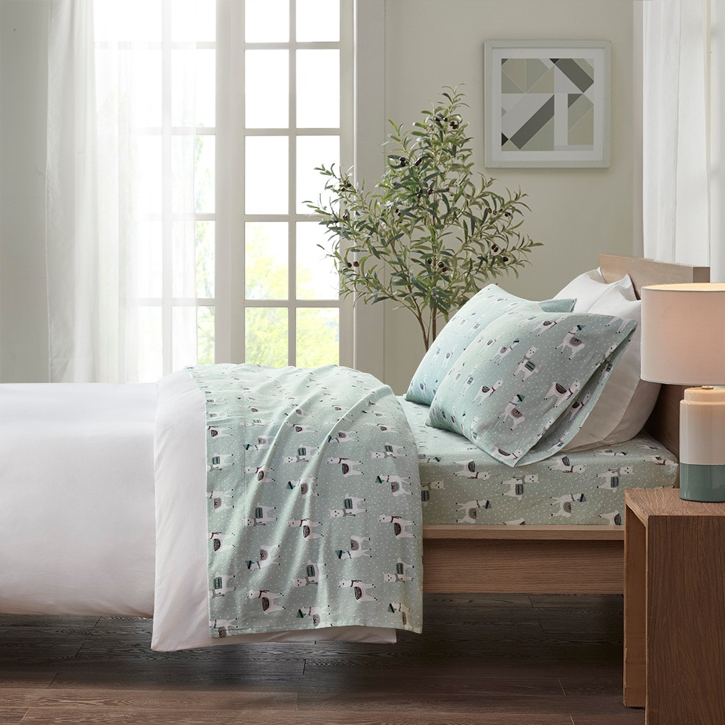 Hampton Hill Bedding Cozy Flannel 100% Cotton Print Sheet Set TN20-0405
