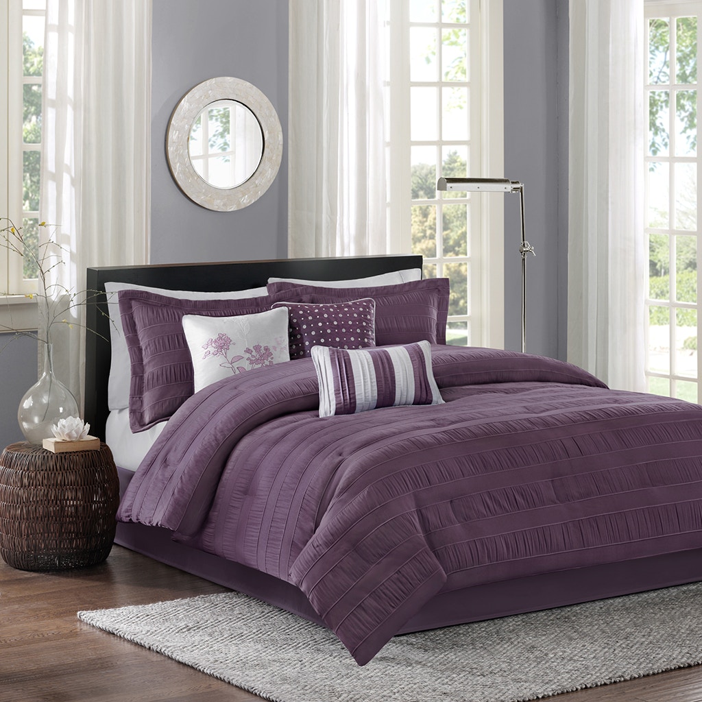 Hampton Hill Bedding MP10-1026 Bedroom Hampton 7 Piece Comforter Set