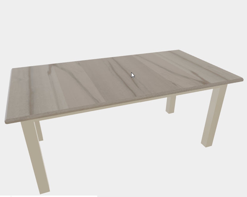 MAVIN Solid Rectangle Dining Table with Rietta Legs 3872A000-G