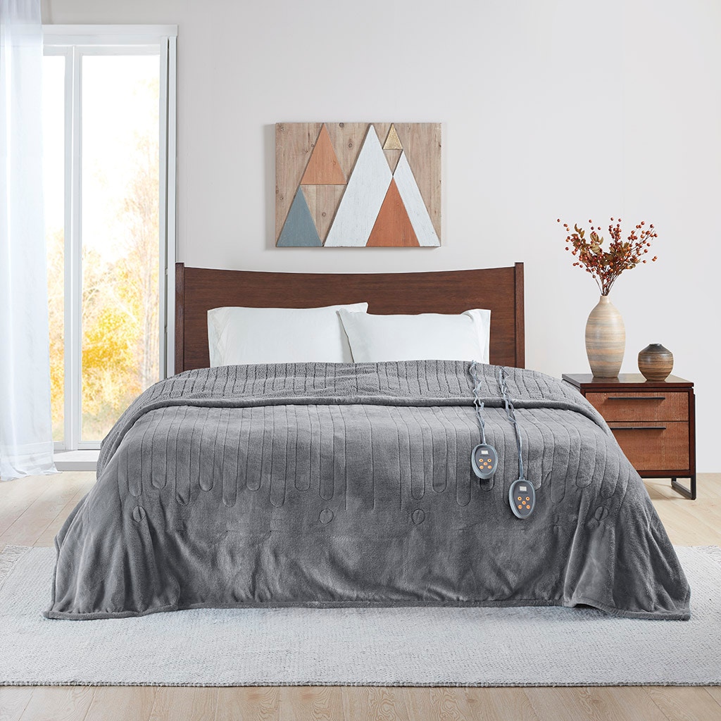 Hampton Hill Bedding Heated Microlight to Berber Blanket BR54-0416