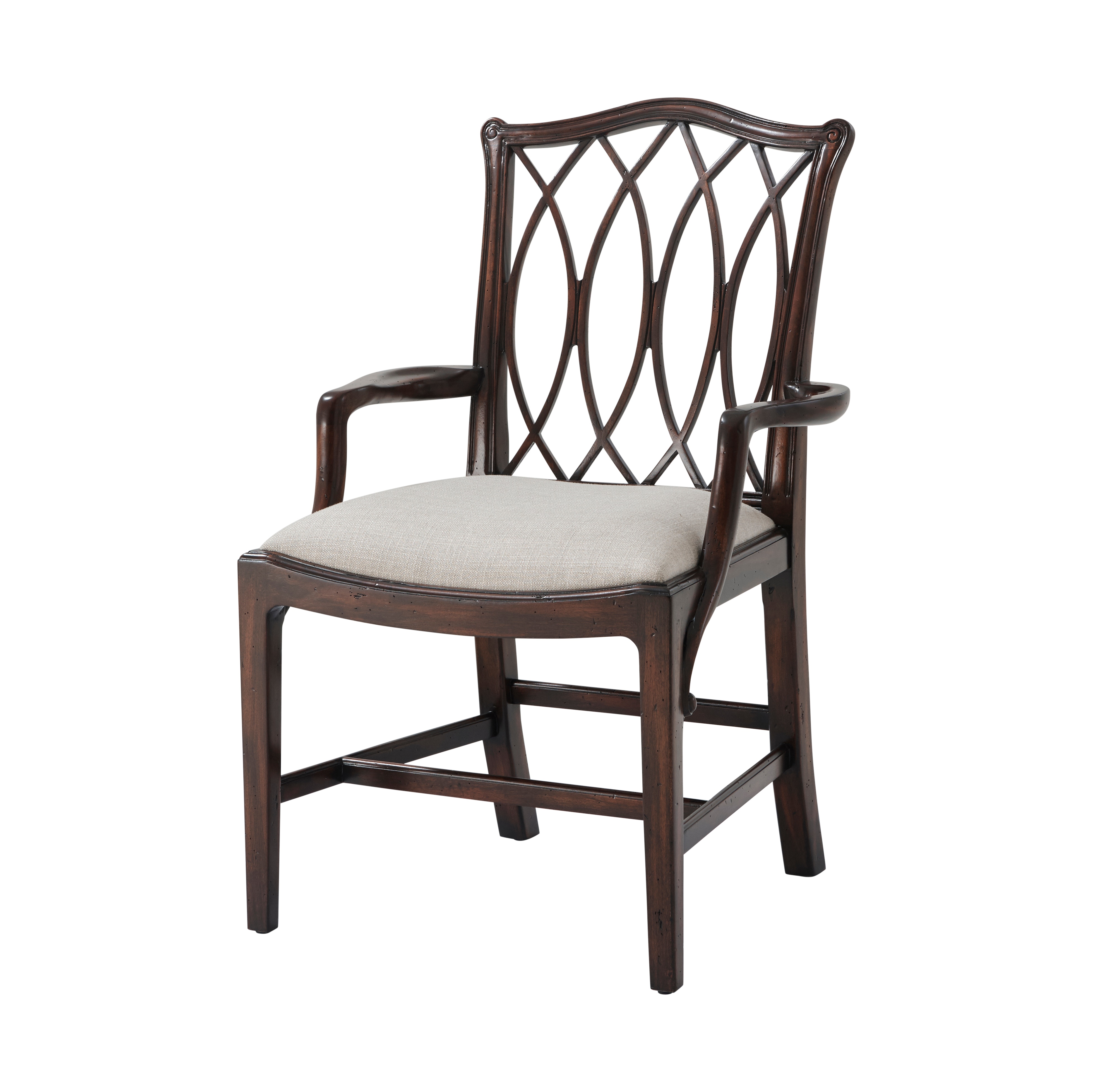 Theodore Alexander Furniture The Trellis Dining Arm Chair 4100-486.1BFF