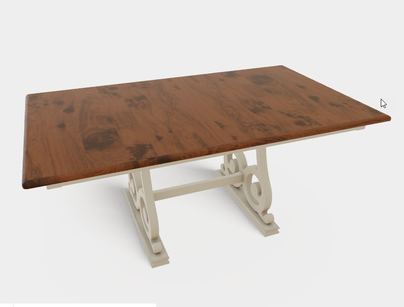 MAVIN Solid Rectangle Dining Table with Chatham Pedestal 4272A000-F
