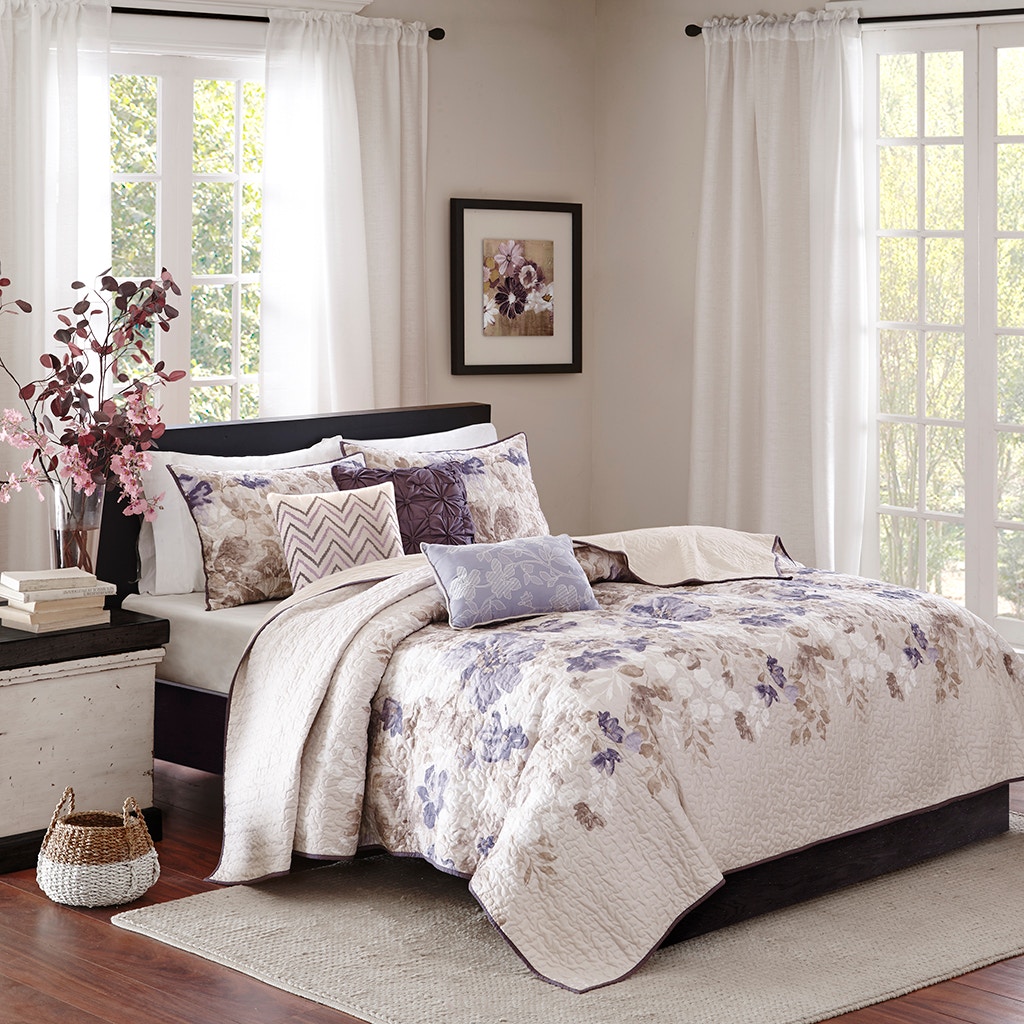 Hampton Hill Bedding Luna 6 Piece Reversible Coverlet Set MP13-2122