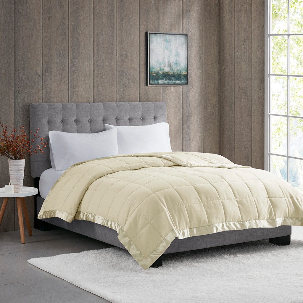 Hampton Hill Bedding Windom All Season Down Alternative Blanket with Satin Trim MP51-538
