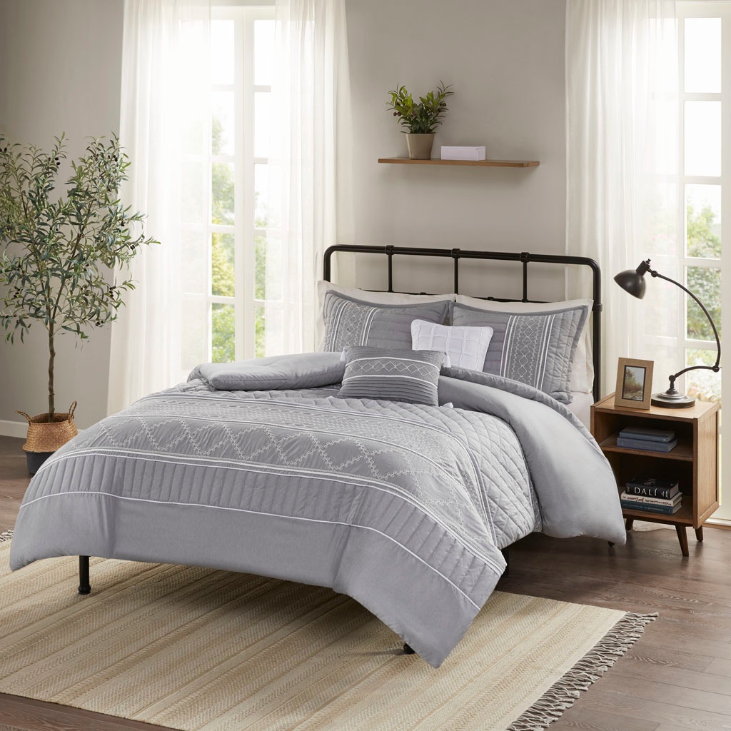 Hampton Hill Bedding MP10-7159 Bedroom Kailee 5 Piece Comforter Set