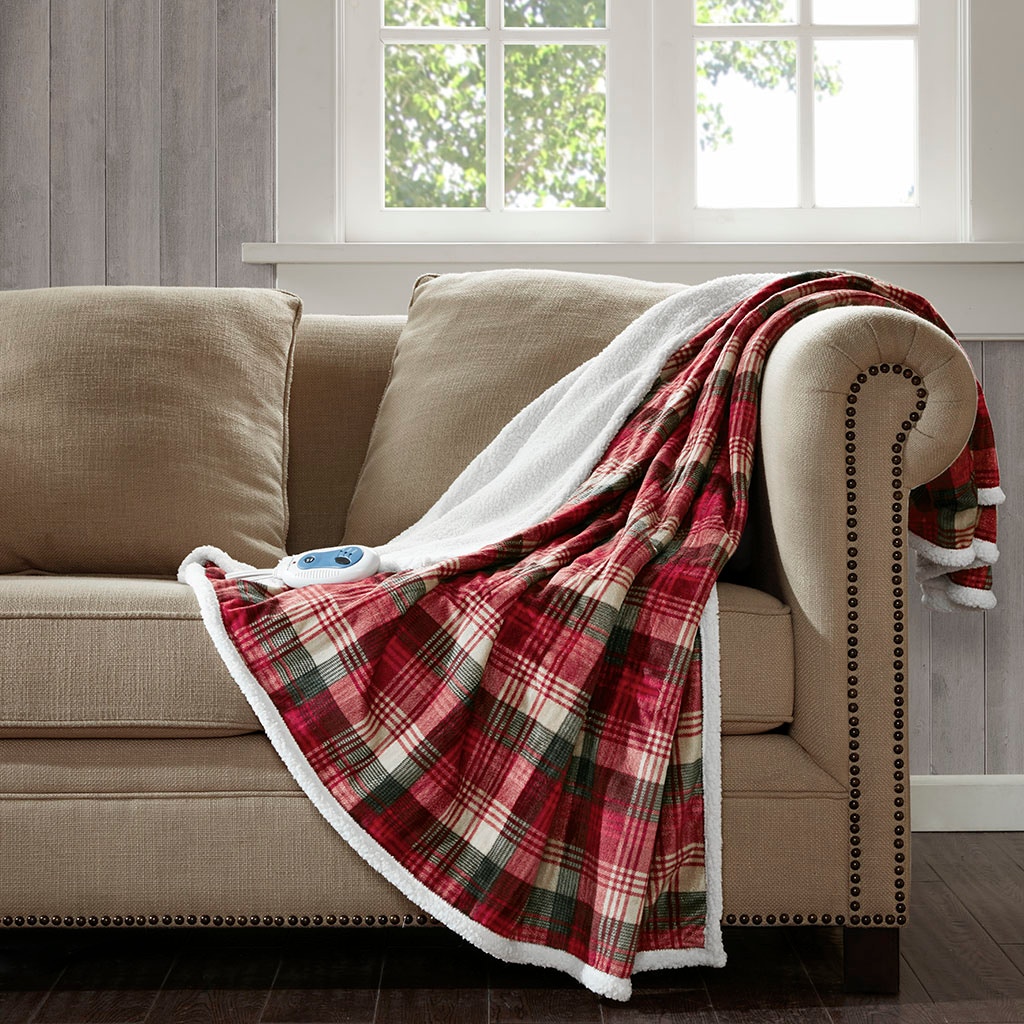 Hampton Hill Bedding Tasha Oversized Mink to Berber Heated Throw WR54-1776