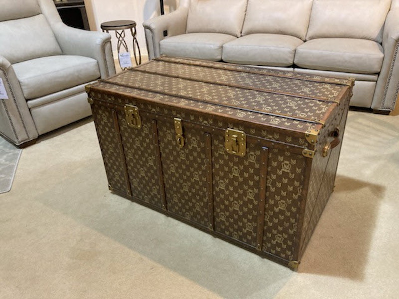 Maitland-Smith Louis Leather Accent Trunk