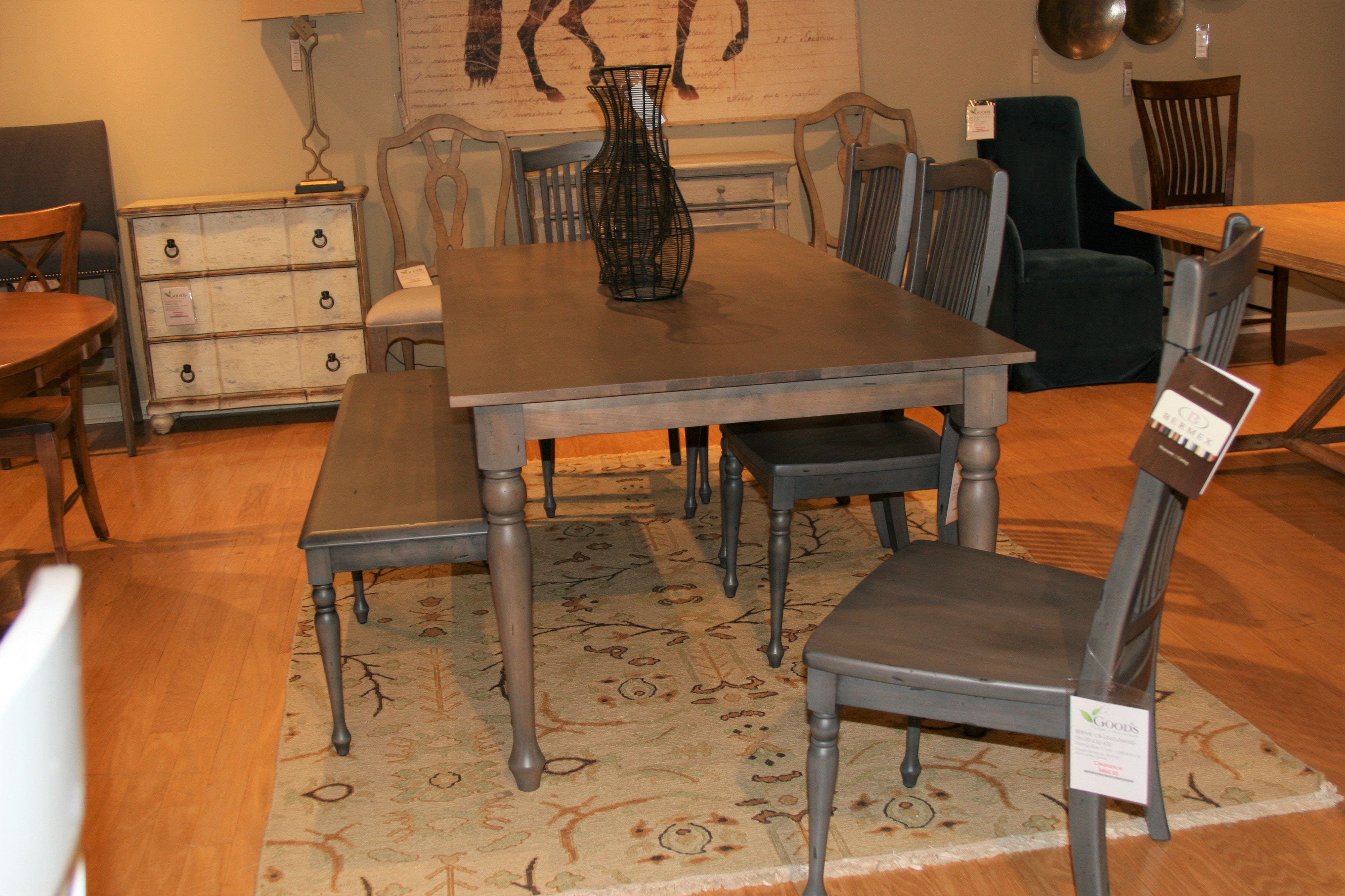 Bermex Expression Dining Table Dining Room 6Piece Dining Set