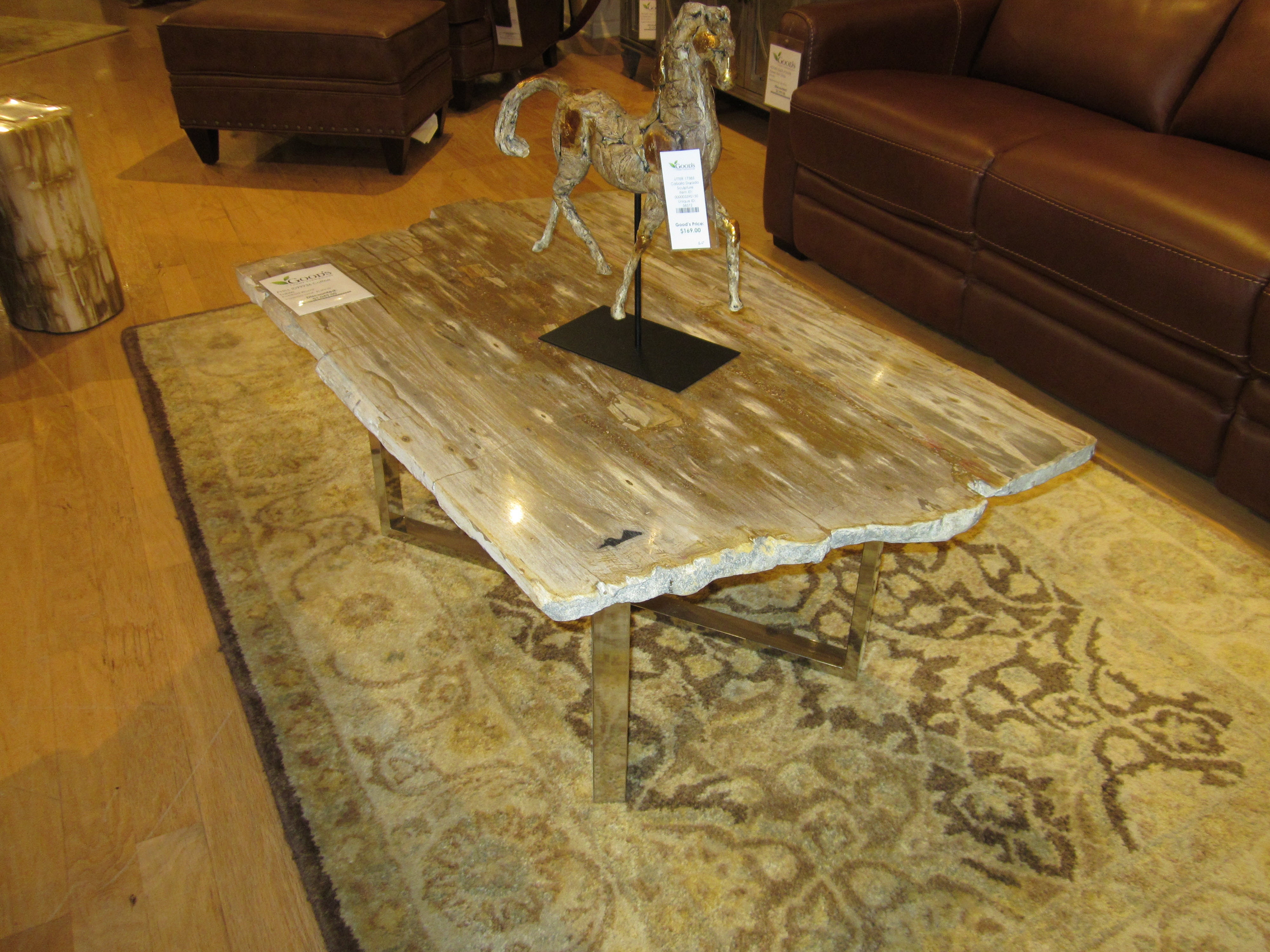 Phillips Collection Id99936 Clearance Living Room Petrified Wood Coffee Table