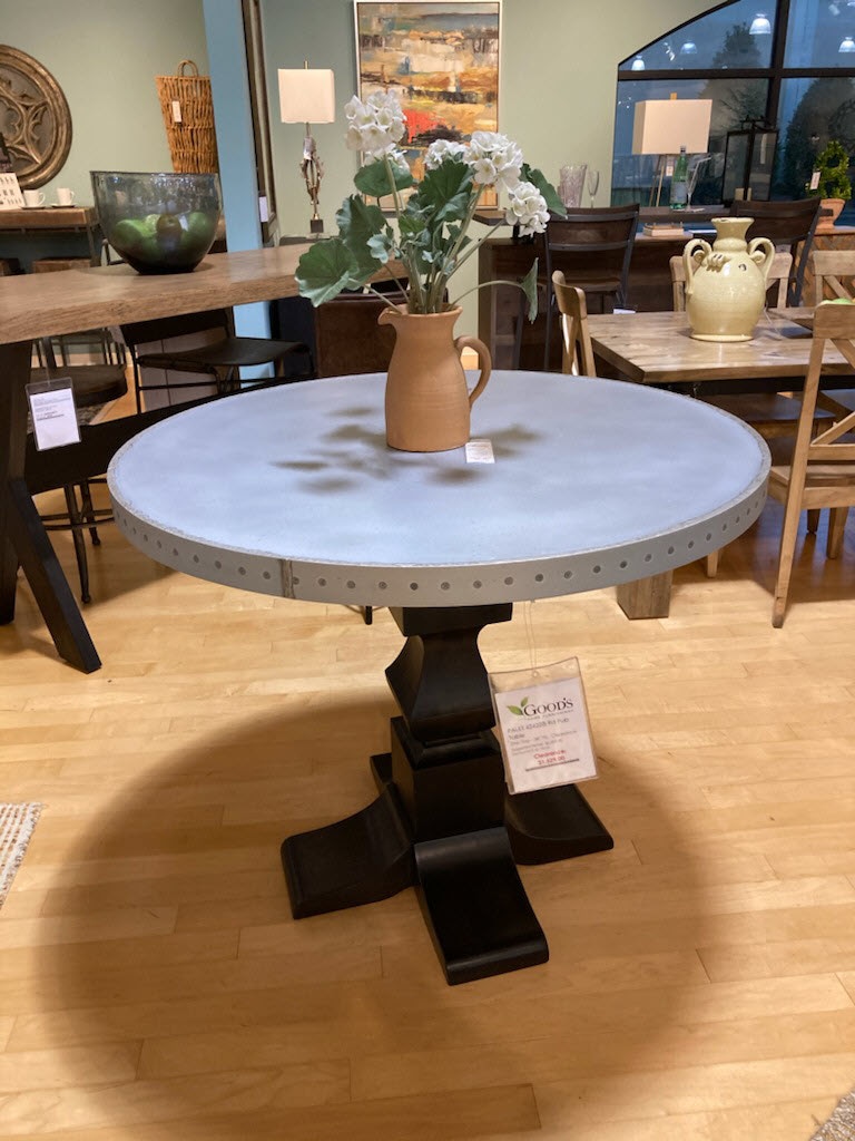 Palettes By Winesburg 4242zib Clearance Dining Room Round Zinc Top Pub Table