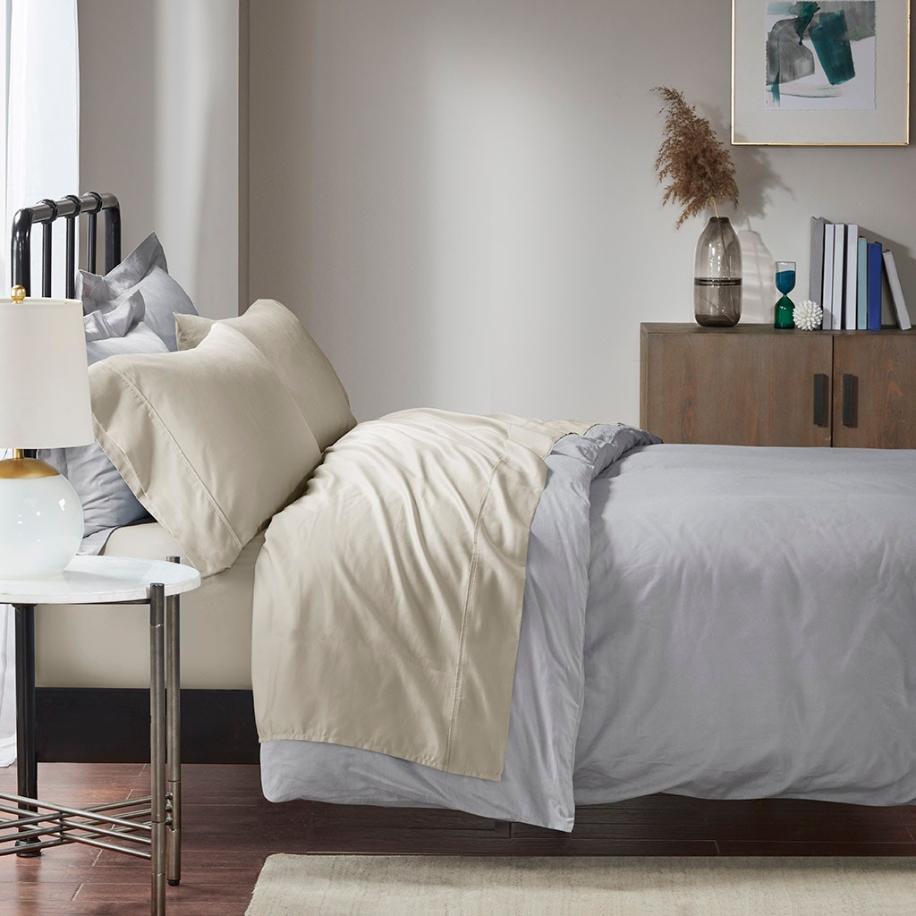 Hampton Hill Bedding 1500 Thread Count Cotton Blend 4 PC Sheet Set MP20-4845