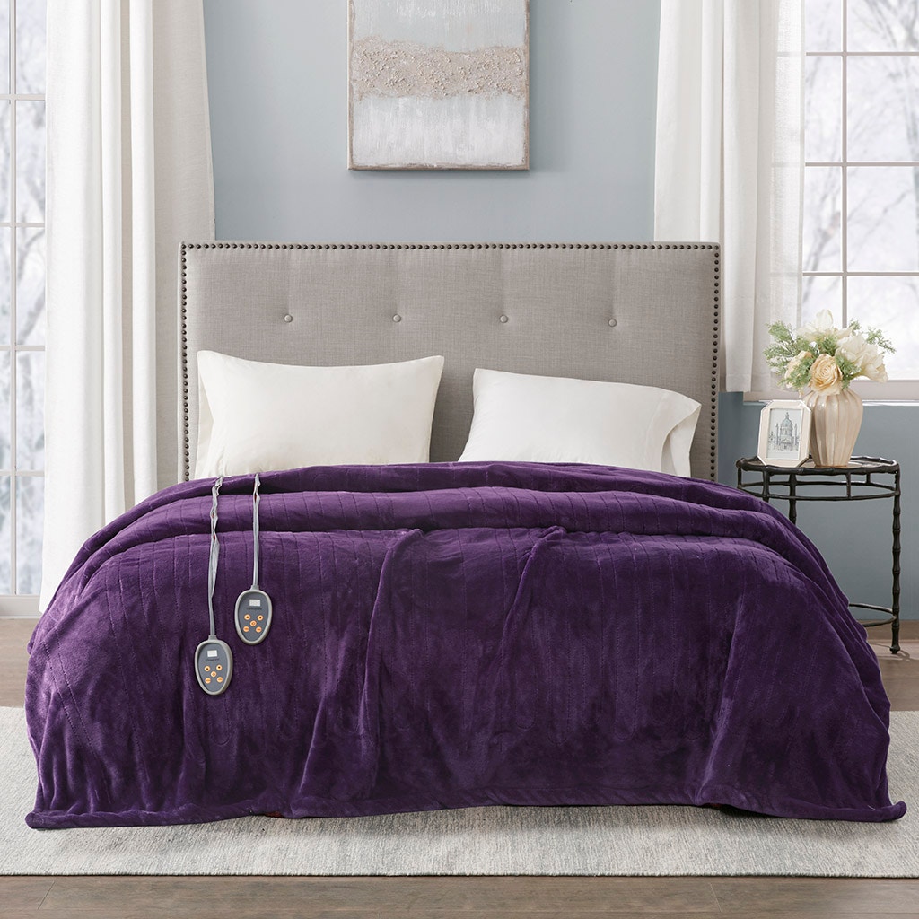 Hampton Hill Bedding Heated Plush Blanket BR54-1932