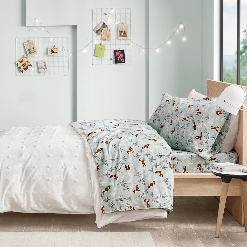 Hampton Hill Bedding Cozy Soft Cotton Novelty Print Flannel Sheet Set ID20-1548