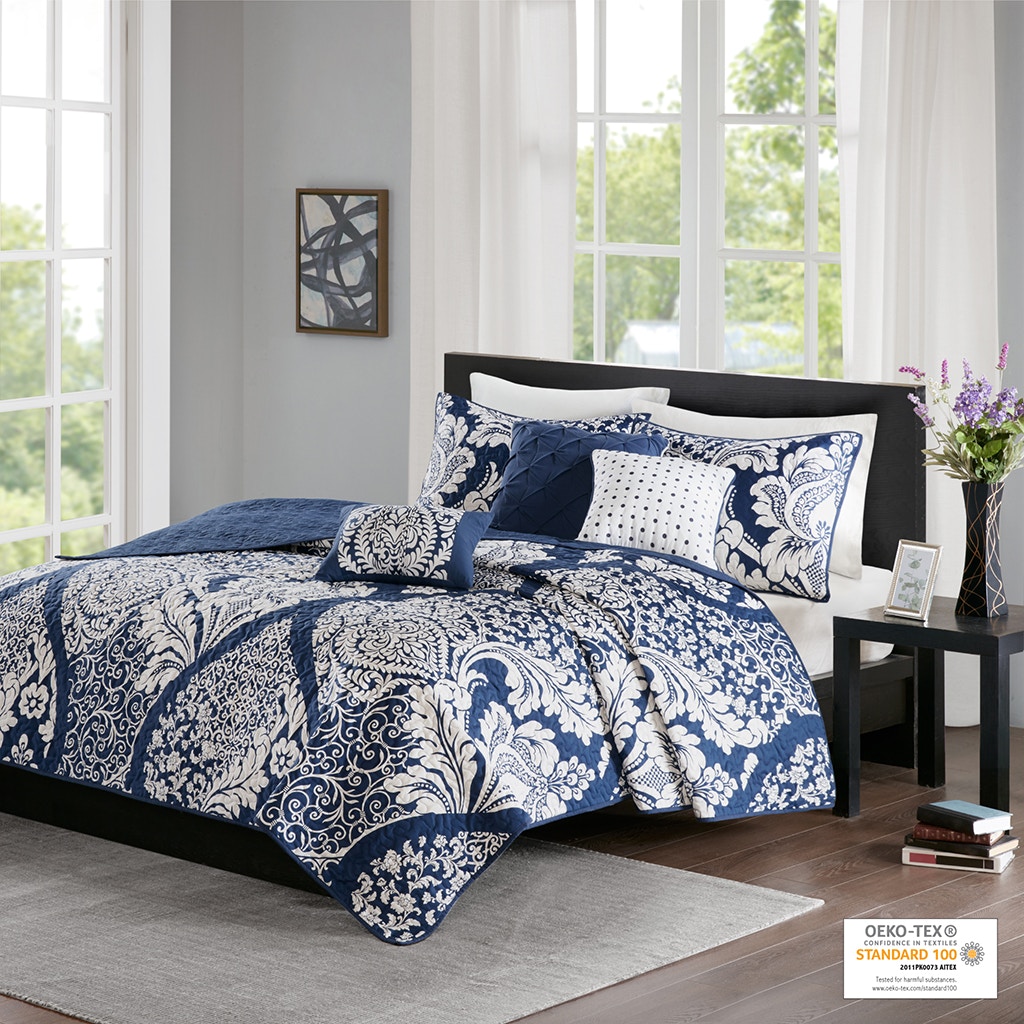 Hampton Hill Bedding Vienna 6 Piece Reversible Coverlet Set MP13-5578