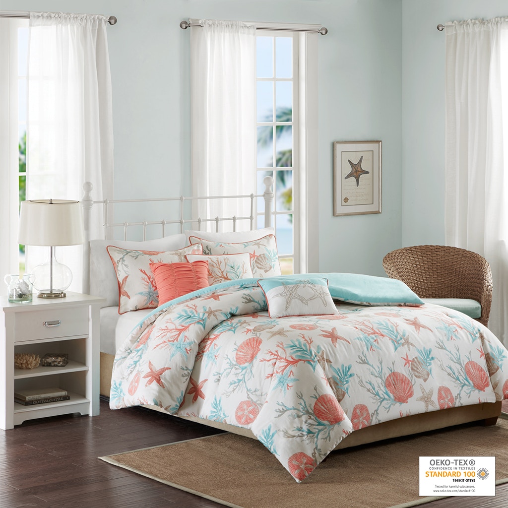 Hampton Hill Bedding Pebble Beach 6 Piece Duvet Cover Set MP12-2707
